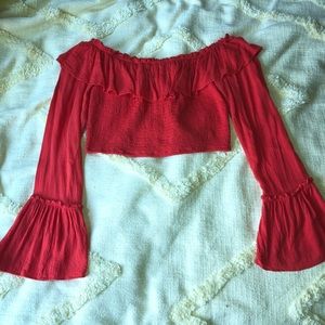 Off Shoulder Crop Top